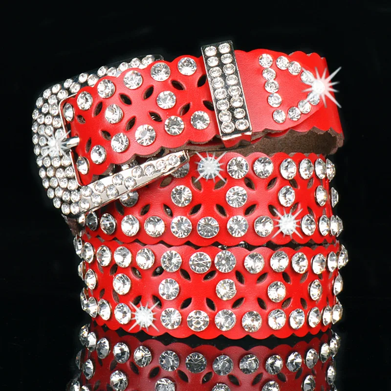Korean Female Punk Style Leather Inlaid Hollow Rhinestone Belt Trouser Belt Skirt Belt Versatile Fashion Belt Leisure Belt
Korean Female Punk Style Leather Inlaid Hollow Rhinestone Belt Trouser Belt Skirt Belt Versatile Fashion Belt Leisure Belt