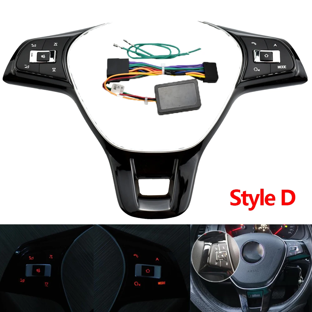 

Многофункциональная кнопка управления на рулевое колесо, кнопка регулировки громкости, кнопка переключения звука для VW MK6 Golf 7 Jetta Polo, Модифицированная