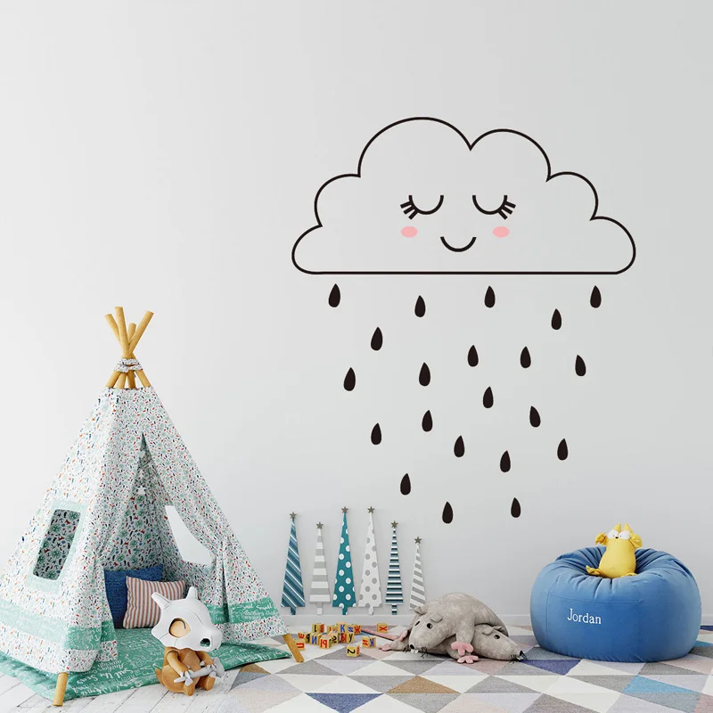 Cloud girl raining DIY art wall sticker Cute kids children's bedroom home decoration stickers Mural Decals wallpaper poster
Cloud girl raining DIY art wall sticker Cute kids children's bedroom home decoration stickers Mural Decals wallpaper poster