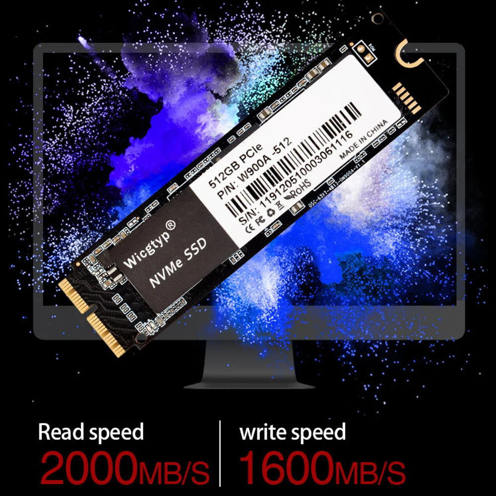 Wicgtyp MacBook SSD 128 ГБ 256 512 2 ТБ 1 HDD HD Внутренний твердотельный накопитель Жесткий диск