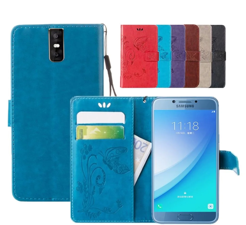 Чехол-книжка из высококачественной искусственной кожи с бабочкой для XGODY MATE 20 FULO N