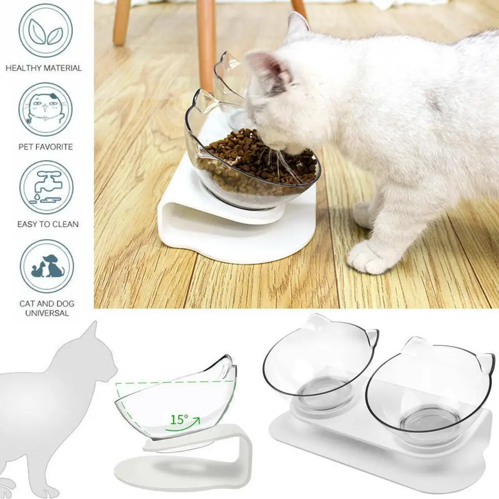 Non-slip Cat Double Bowls with Raised Stand Pet Food Cats Feeder Supplies Dog Pets Bowl Water Y9B3
Non-slip Cat Double Bowls with Raised Stand Pet Food Cats Feeder Supplies Dog Pets Bowl Water Y9B3