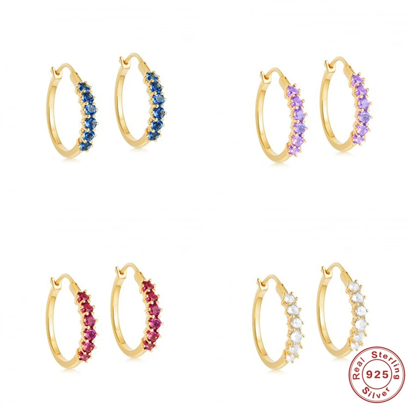 Aide 925 Sterling Silver Colorful Pendiente Luxury Circle Fashion Zircon CZ Stud Earrings Piercing Ohrringe Huggies Jewelry Gift
Aide 925 Sterling Silver Colorful Pendiente Luxury Circle Fashion Zircon CZ Stud Earrings Piercing Ohrringe Huggies Jewelry Gift