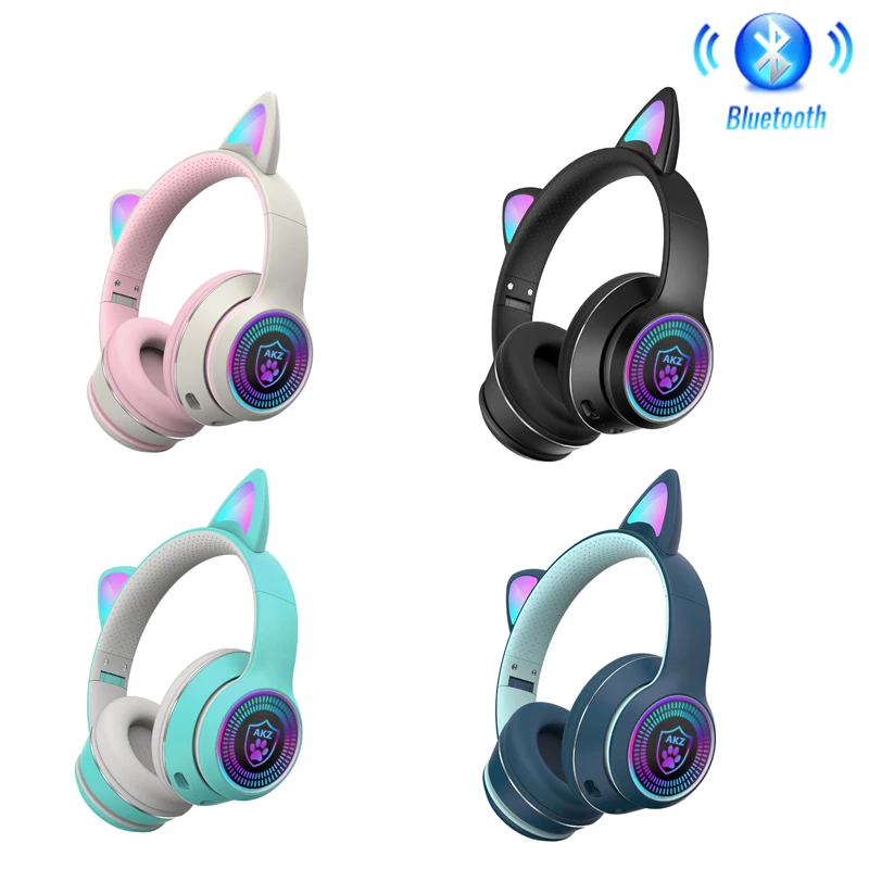 New RGB Cat Ear Headphones Bass Noise Cancelling Adults Kids Girl Blue tooth 5.0 Headset Support TF Card Casco Mic Gift Bracelet
New RGB Cat Ear Headphones Bass Noise Cancelling Adults Kids Girl Blue tooth 5.0 Headset Support TF Card Casco Mic Gift Bracelet
