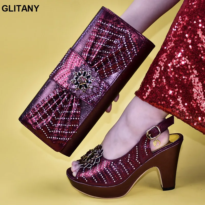 Decorated with Rhinestone Luxury Shoes Women Designers Women Shoes and Bag Set In Italy Nigerian Shoes and Matching Bags Party
Decorated with Rhinestone Luxury Shoes Women Designers Women Shoes and Bag Set In Italy Nigerian Shoes and Matching Bags Party