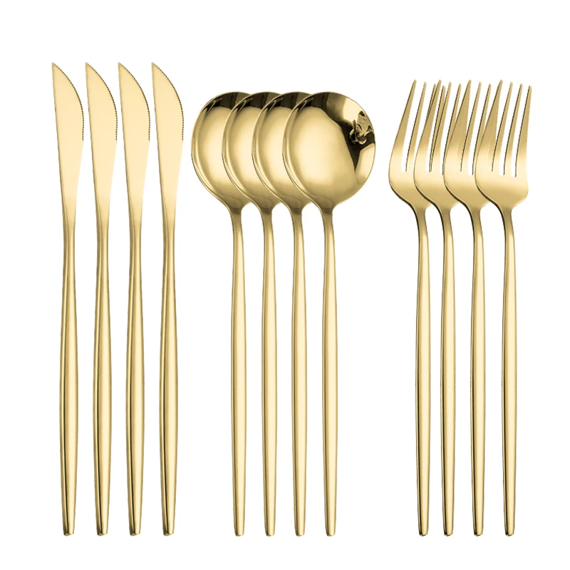 Gold Cutlery Dinnerware Set Golden Knives Forks Coffee Spoons Cutlery Flatware Set Kitchen Stainless Steel Spoon Tableware Set
Gold Cutlery Dinnerware Set Golden Knives Forks Coffee Spoons Cutlery Flatware Set Kitchen Stainless Steel Spoon Tableware Set
