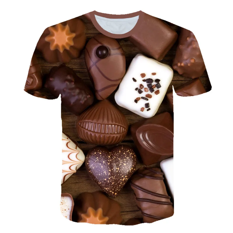 Fun 3d design neckline short sleeve T-shirt summer men's chocolate/candy creative T-shirt for men
Fun 3d design neckline short sleeve T-shirt summer men's chocolate/candy creative T-shirt for men