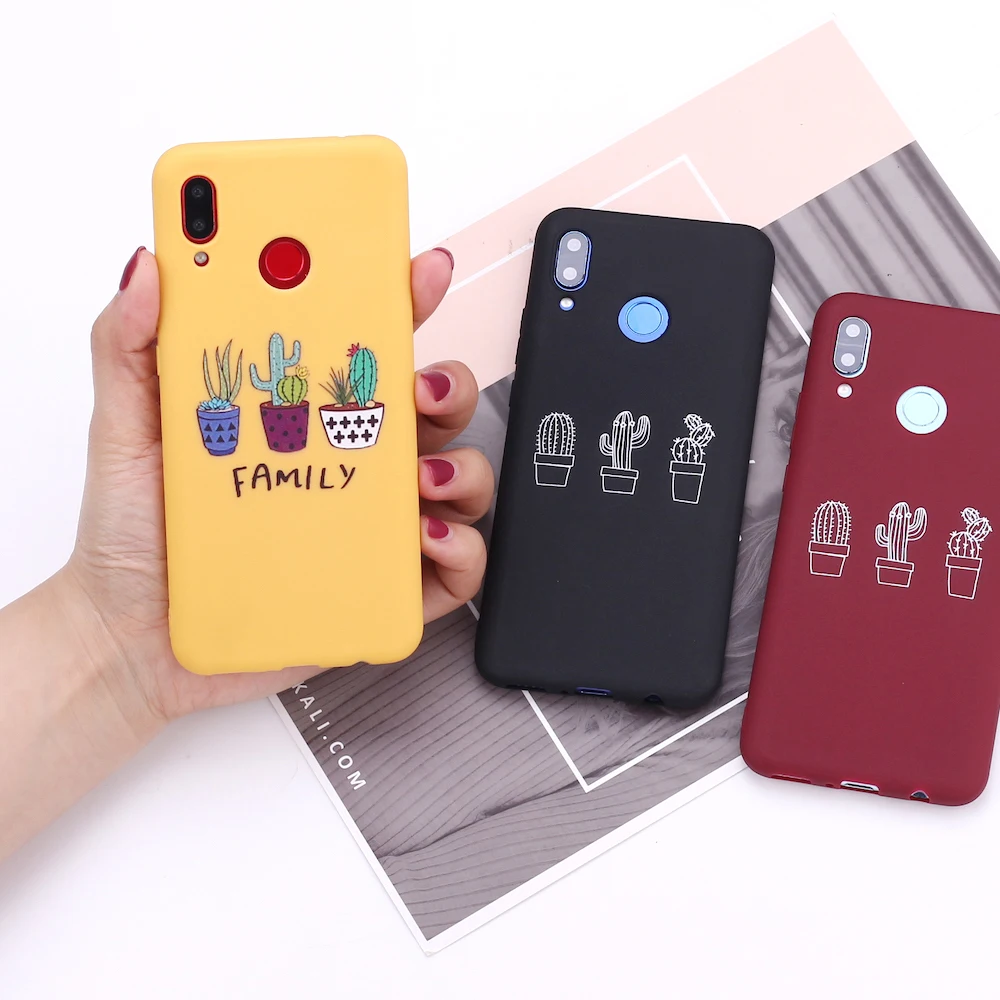 Силиконовый чехол для телефона Xiaomi Mi Redmi Note 5 6 7 8 9 10 lite Pro Plus с изображением кактуса