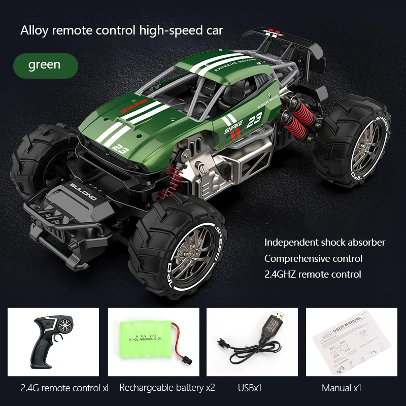 

1:14 4WD 2.4G RC Car Metal 20km/h High Speed Motor Off Road Drift Electric Recharging Toy Remote Control Car Gift for Kids Boy