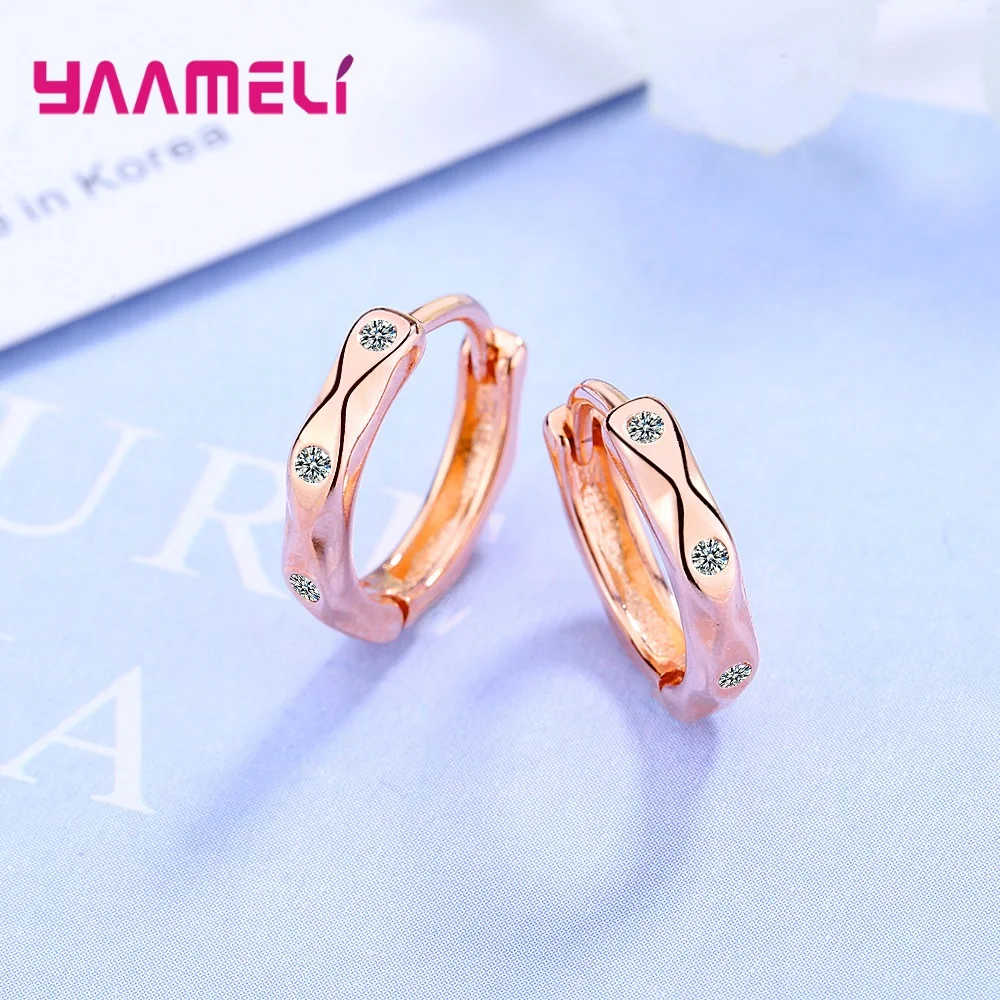 Gold Silver Color Round Cubic Zirconia Small Hoop Earring For Women Trendy 925 Sterling Silver Jewelry Mujer Accessories 
Gold Silver Color Round Cubic Zirconia Small Hoop Earring For Women Trendy 925 Sterling Silver Jewelry Mujer Accessories