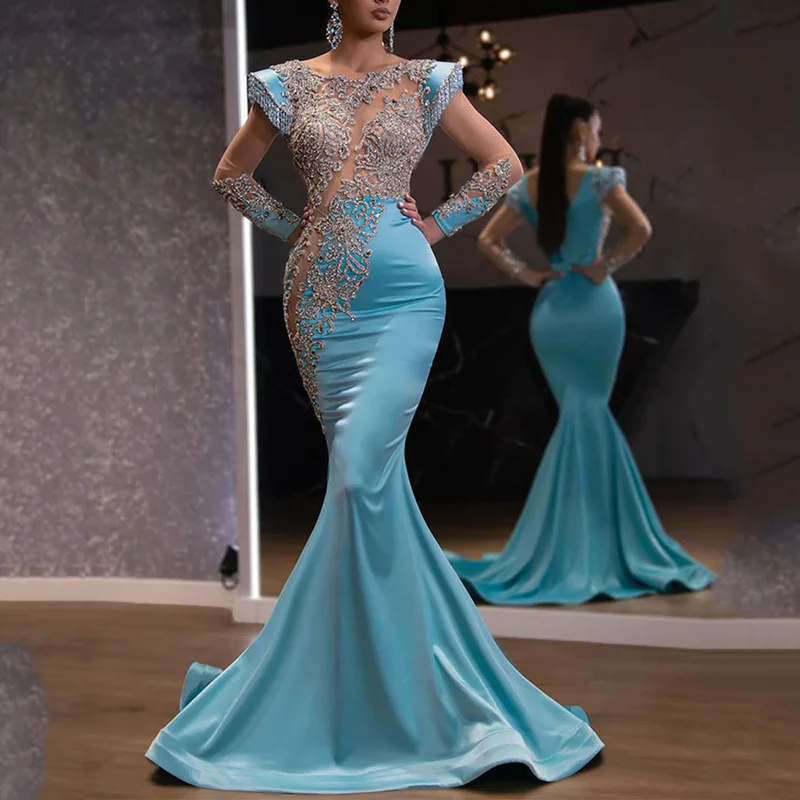 Women Dress 2022 Female's Clothing Summer Bodycon Long Dress Fish Tail Banquet Party Wedding Trailing Dress Sexy
Women Dress 2022 Female's Clothing Summer Bodycon Long Dress Fish Tail Banquet Party Wedding Trailing Dress Sexy