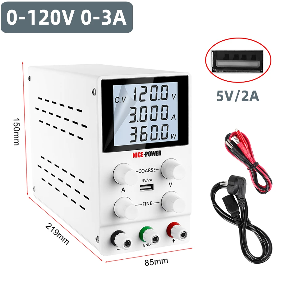 Лабораторный источник питания NICE-POWER, 120 В, 3 А, USB, настольный источник питания с 4 цифровыми регуляторами напряжения и тока, источник питания ...
Лабораторный источник питания NICE-POWER, 120 В, 3 А, USB, настольный источник питания с 4 цифровыми регуляторами напряжения и тока, источник питания ...