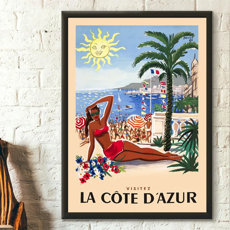 French Riviera Attractions Posters For Living Room Travel Art South of France Côte d'Azur Canvas Painting Wall Art Home Decor
French Riviera Attractions Posters For Living Room Travel Art South of France Côte d'Azur Canvas Painting Wall Art Home Decor