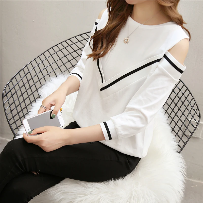 T-shirts Women Long Sleeve Patchwork Simple Korean Style Stuents V-Neck Loose Womens All-match Trendy T-shirt Spring Autumn Chic
T-shirts Women Long Sleeve Patchwork Simple Korean Style Stuents V-Neck Loose Womens All-match Trendy T-shirt Spring Autumn Chic