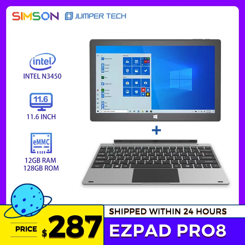 Jumper EZPad Pro8 планшет с 10,1-дюймовым дисплеем, 11,6x1080, ОЗУ 12 Гб, ПЗУ 128 ГБ
Jumper EZPad Pro8 планшет с 10,1-дюймовым дисплеем, 11,6x1080, ОЗУ 12 Гб, ПЗУ 128 ГБ