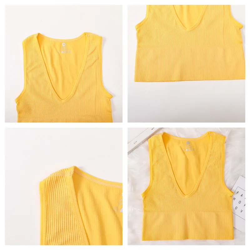 Women Crop Top Casual Tops Seamless Underwear Female Tank Top Fitness Lingerie Sport Cropped Camis Summer Streetwear Camisole 
Women Crop Top Casual Tops Seamless Underwear Female Tank Top Fitness Lingerie Sport Cropped Camis Summer Streetwear Camisole