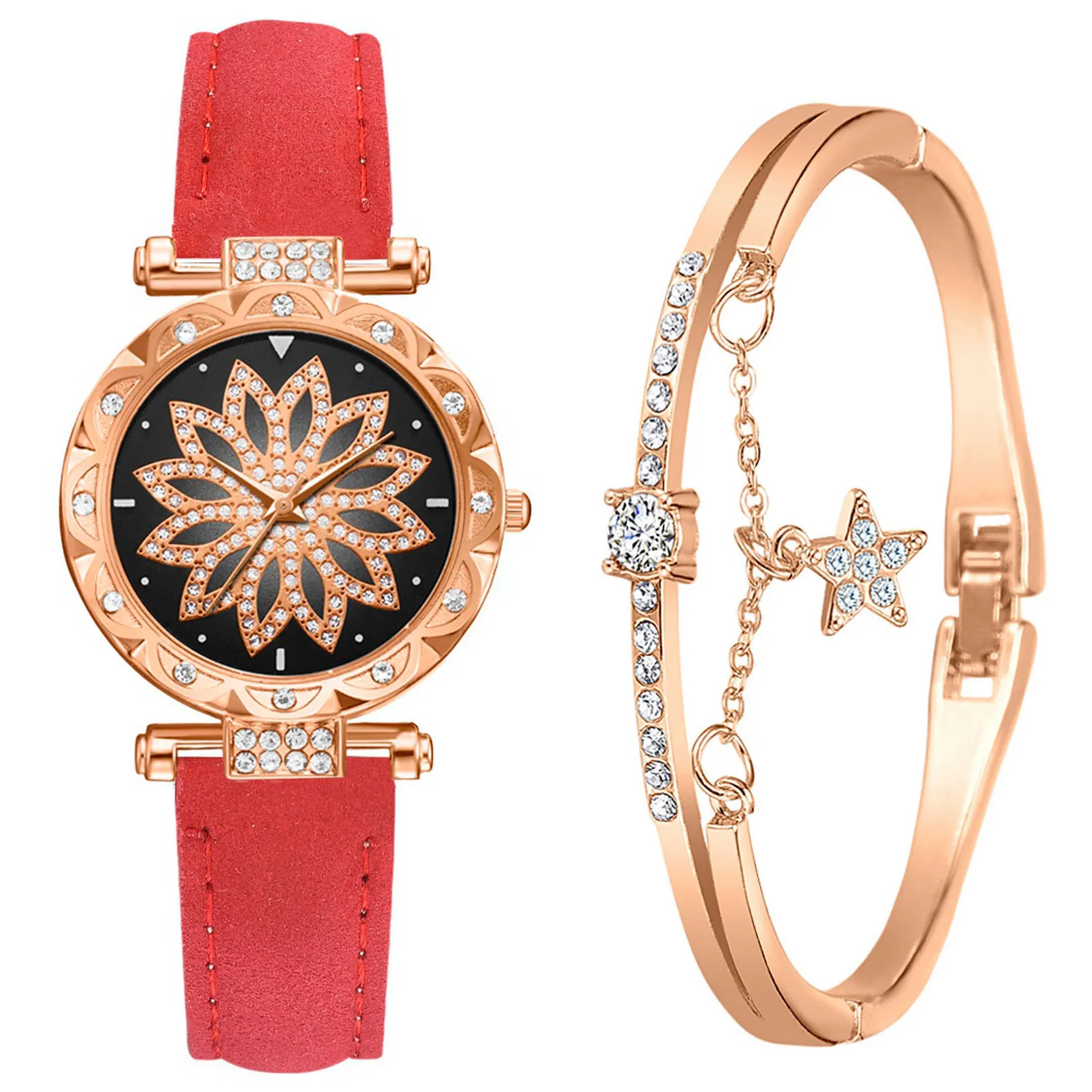 Fashion Watch Set Women's Quartz Bracelet Wristwatch Leather Belt Watch For Women Casual Watches Gifts Orologio Bracciale Donna
Fashion Watch Set Women's Quartz Bracelet Wristwatch Leather Belt Watch For Women Casual Watches Gifts Orologio Bracciale Donna