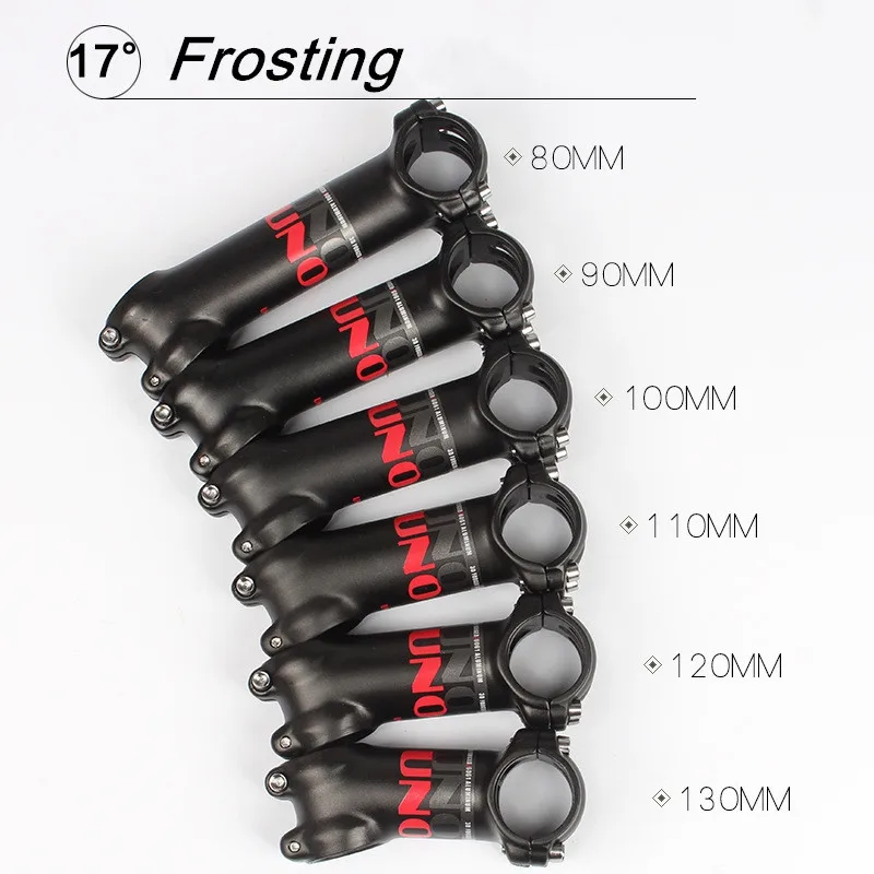 UNO AL6061 Aluminum Alloy 31.8mm Bar 7/17 Degree Black Stem 60-130mm Red Logo MTB Bike Parts
UNO AL6061 Aluminum Alloy 31.8mm Bar 7/17 Degree Black Stem 60-130mm Red Logo MTB Bike Parts
