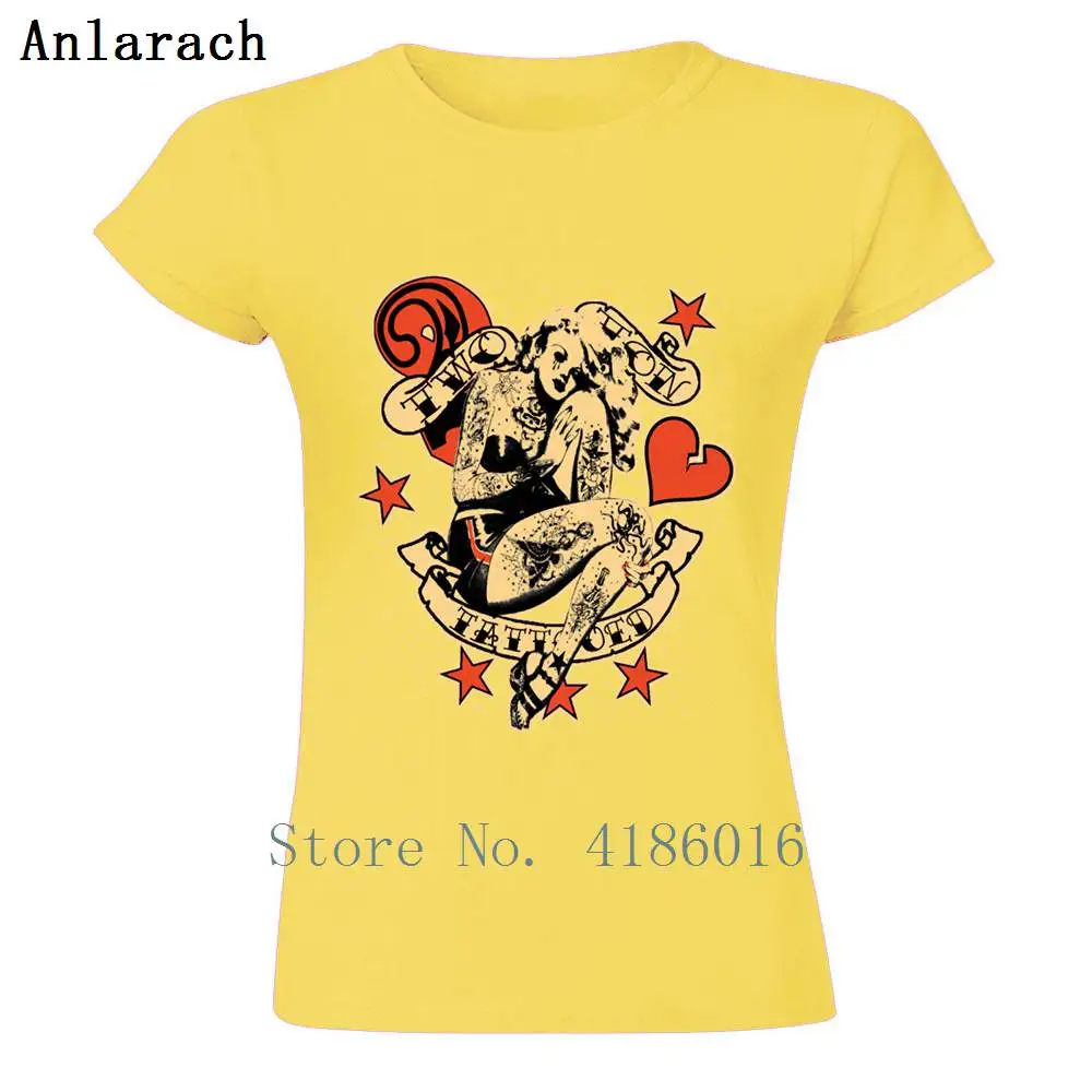 Screwed Tattooed Pin Up Zombie Women T Shirt Gift Tee Printed Cool Pictures Summer Humor Crew Neck | Женская одежда