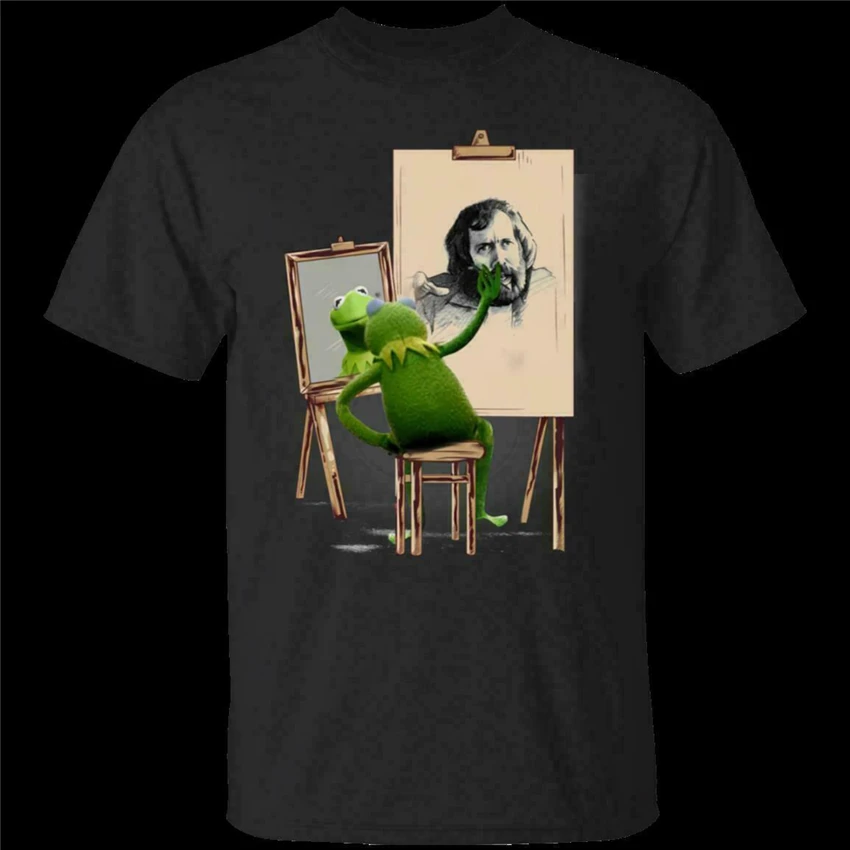 Kermit The Frog Portrait Author черная футболка для мужчин Ультра хлопок подарок молодежи
