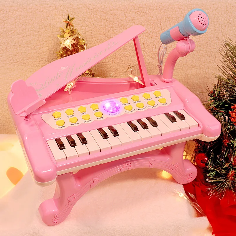 

Детское мини-пианино 37 клавиш, электронный орган, музыкальное пианино, обучающая клавиатура с микрофоном, развивающая игрушка, музыкальный ...