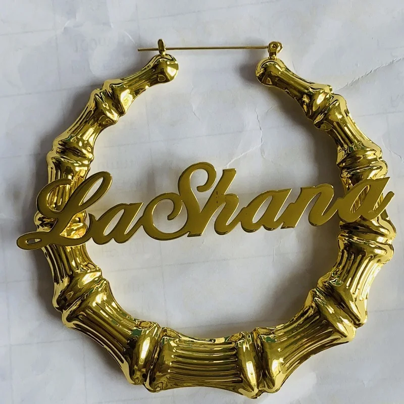 Hip Hop Custom Name Hoop Earrings Bamboo Customize Name Earrings Personalized Name Earrings Stainless Steel Earring Girl Jewelry
Hip Hop Custom Name Hoop Earrings Bamboo Customize Name Earrings Personalized Name Earrings Stainless Steel Earring Girl Jewelry
