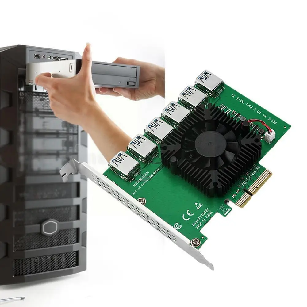Переходник Pci X4 20 ГБ, переходник с 1 на 6 карт Pci-e на Pci-e, Pcie слот 4x на 16x Usb 3,0, Райзер-удлинитель для бит-майнера Minin X4u0
Переходник Pci X4 20 ГБ, переходник с 1 на 6 карт Pci-e на Pci-e, Pcie слот 4x на 16x Usb 3,0, Райзер-удлинитель для бит-майнера Minin X4u0