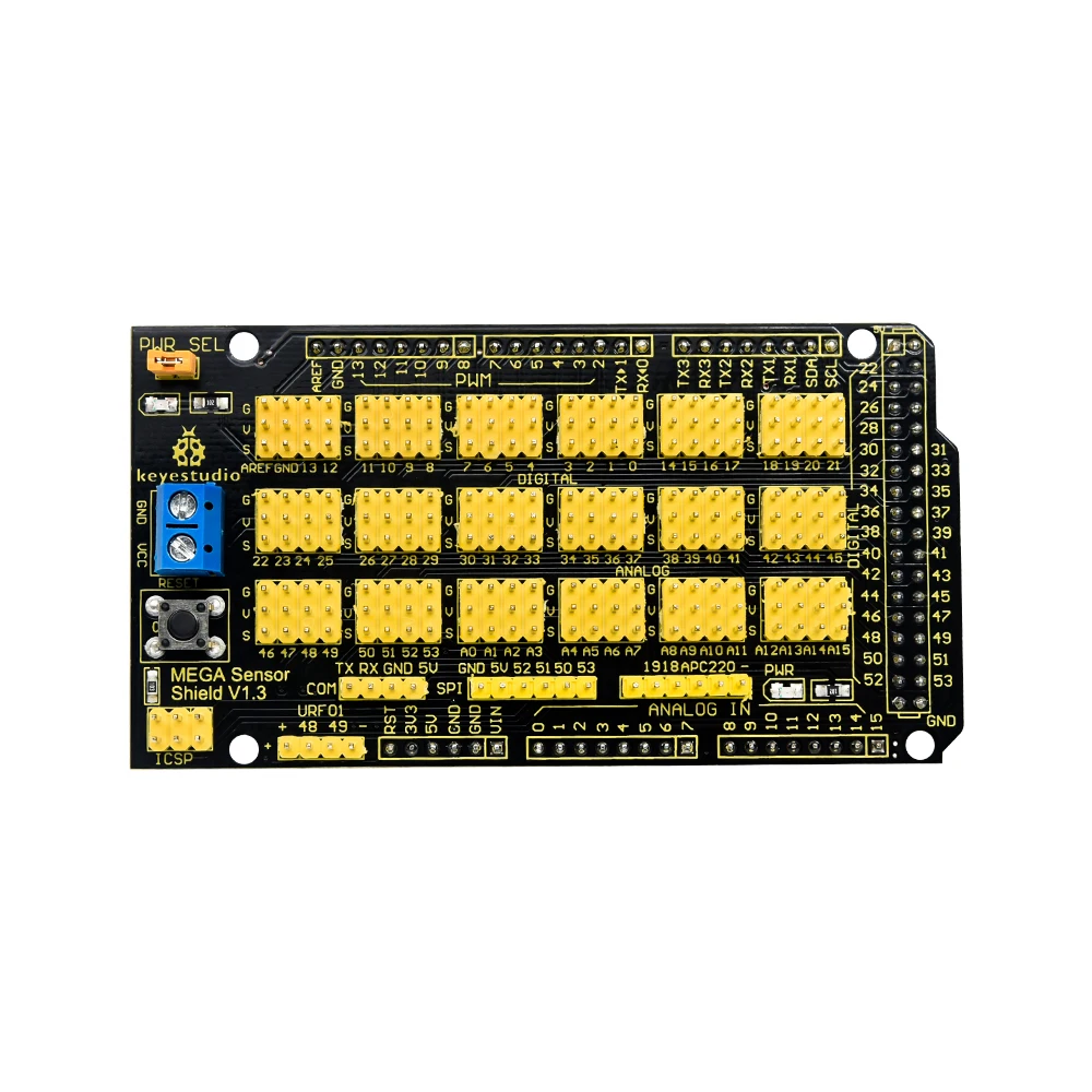 Keyestudio датчик MEGA Shield V1 для Arduino MEGA (цветная упаковка) 
Keyestudio датчик MEGA Shield V1 для Arduino MEGA (цветная упаковка)