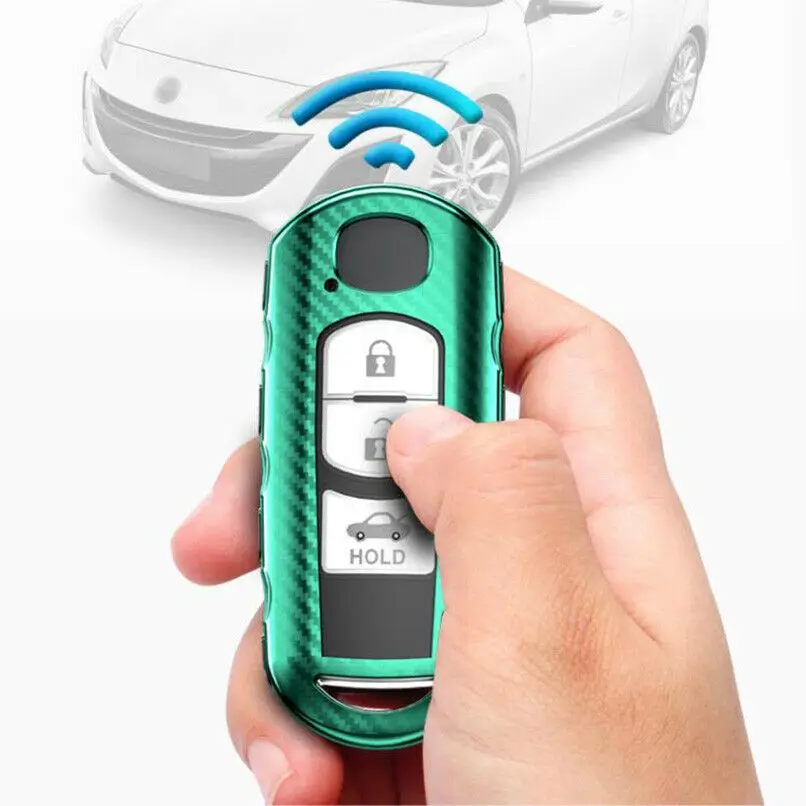 1Pcs 3 Button Carbon Fiber TPU Car Key Fob Case Cover For Mazda 3 5 6 CX5 CX3 CX7 CX9 
1Pcs 3 Button Carbon Fiber TPU Car Key Fob Case Cover For Mazda 3 5 6 CX5 CX3 CX7 CX9