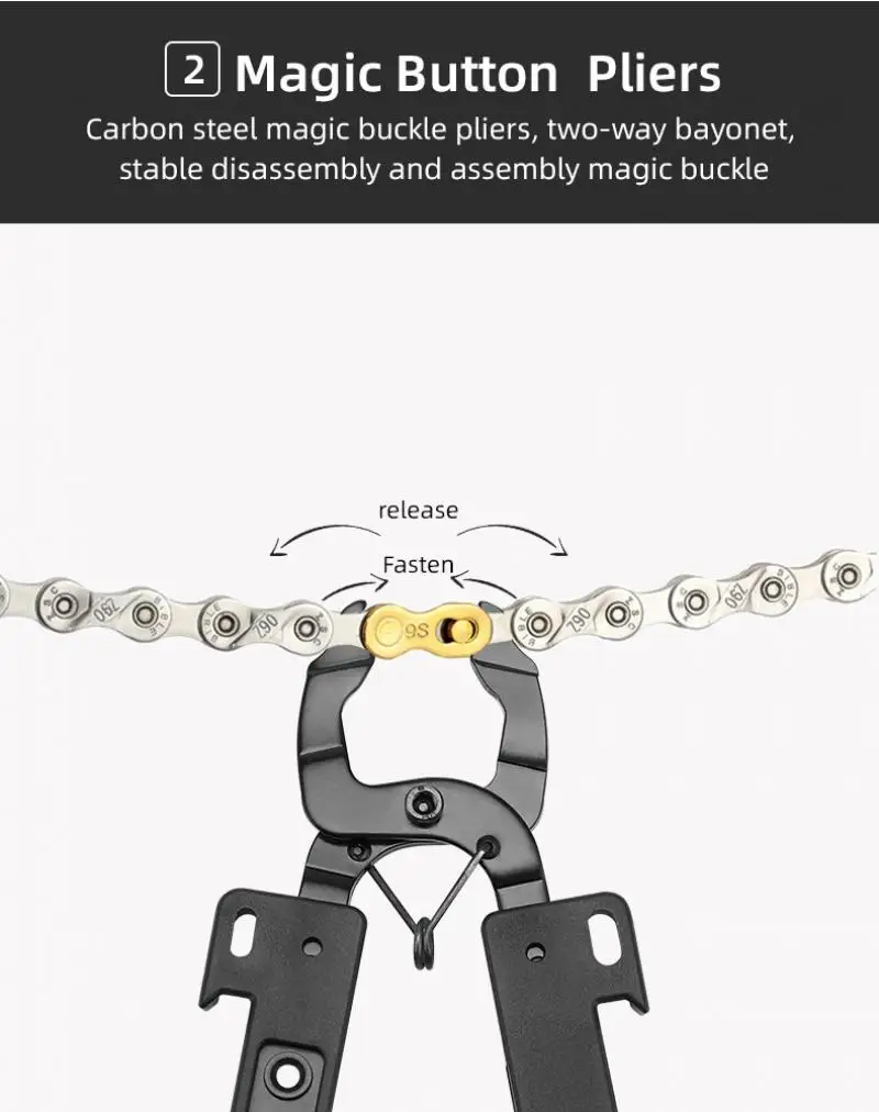 Road Bicycle Chain Clamp Quick Link Button Mount Rivet Closure Overhaul Removal Install Plier Bike Repair Service Tool
Road Bicycle Chain Clamp Quick Link Button Mount Rivet Closure Overhaul Removal Install Plier Bike Repair Service Tool