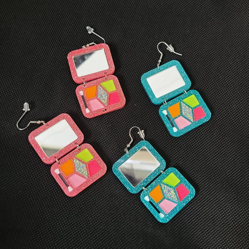 Creativity Funny Beauty Makeup Palette Earrings Acrylic Geometric Fashion Drop Earrings for Women Jewelry Earring Charms Gifts
Creativity Funny Beauty Makeup Palette Earrings Acrylic Geometric Fashion Drop Earrings for Women Jewelry Earring Charms Gifts