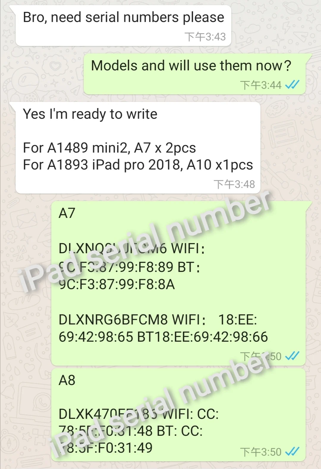 Для серийного номера SN для iPad mini 1 2 3 4 iPad Air 1 2 iPad Pro серийный номер WiFi Bluetooth для iPad icloud разблокировка
Для серийного номера SN для iPad mini 1 2 3 4 iPad Air 1 2 iPad Pro серийный номер WiFi Bluetooth для iPad icloud разблокировка