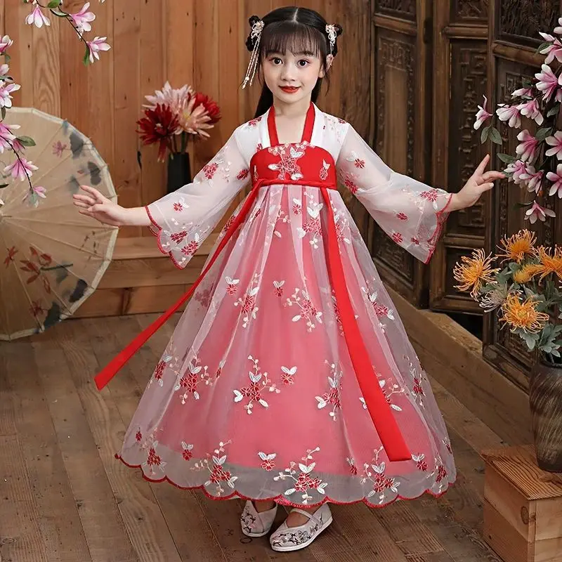 Children's Hanfu girls' summer clothes Chinese style children's clothes Tang clothes super FAIRY DRESS 12-year-old girl cherry
Children's Hanfu girls' summer clothes Chinese style children's clothes Tang clothes super FAIRY DRESS 12-year-old girl cherry