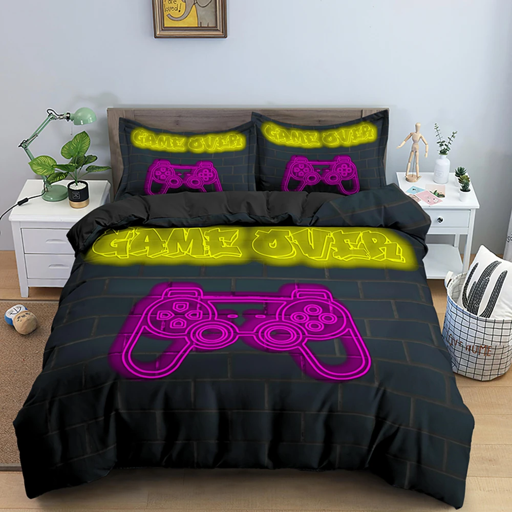 3D Fashion Gamer Duvet Cover Cartoon Bedding Sets Kids Boys Girls Bed Set Game 2/3 Pcs Quilt Comforter Covers King Queen Single
3D Fashion Gamer Duvet Cover Cartoon Bedding Sets Kids Boys Girls Bed Set Game 2/3 Pcs Quilt Comforter Covers King Queen Single