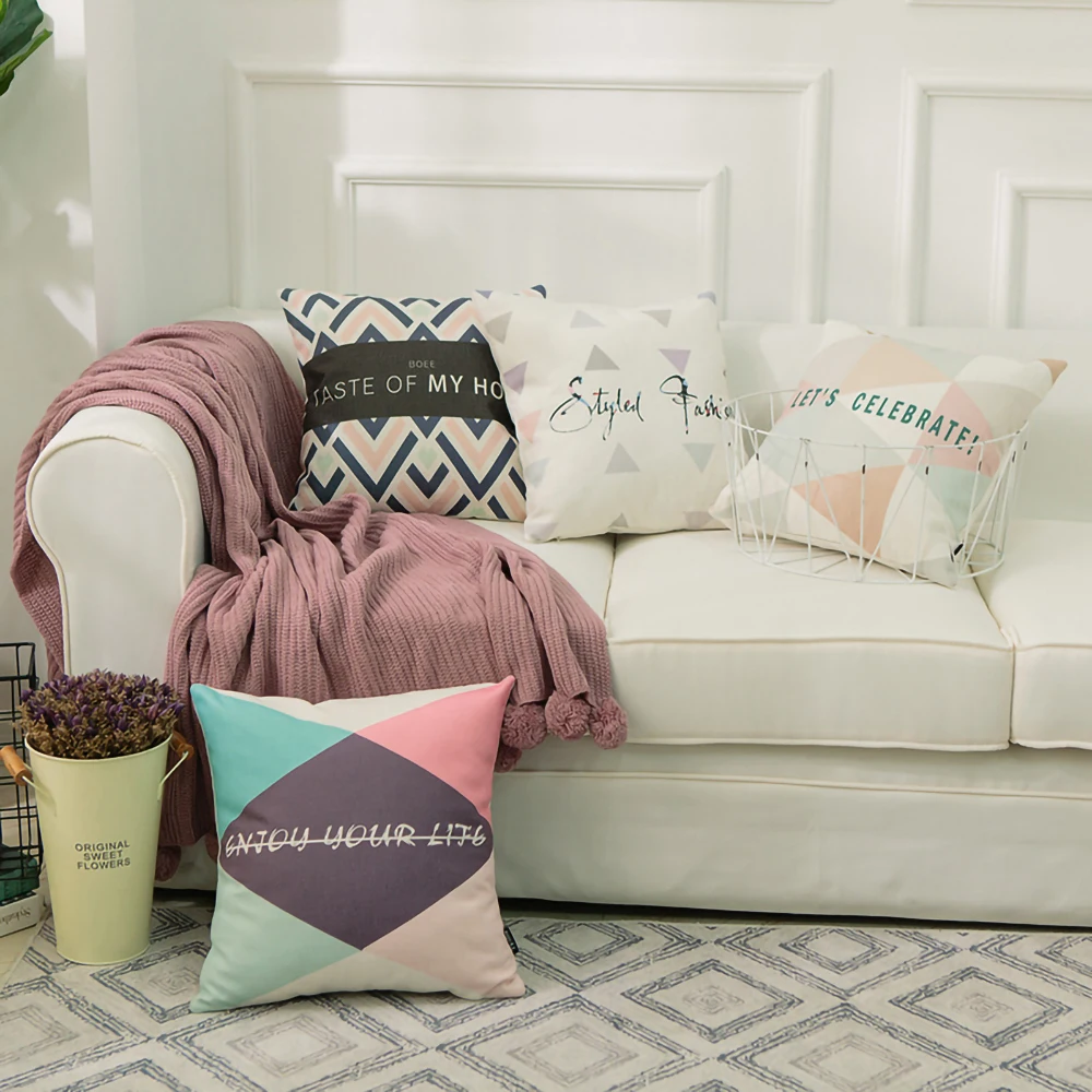 Pillow Case 45*45 European English characters Geometric Cushion cover Cotton Linen Printed Pillow Car Pillowcase sofa bedroom
Pillow Case 45*45 European English characters Geometric Cushion cover Cotton Linen Printed Pillow Car Pillowcase sofa bedroom