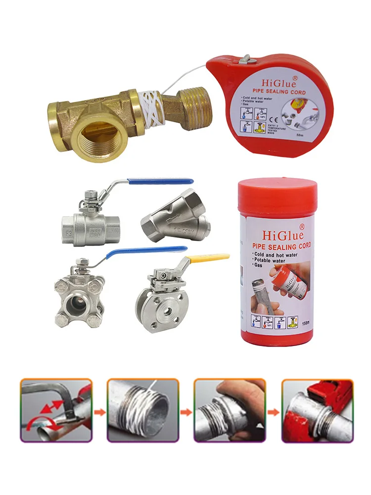 Гирлянда Higlue для запечатывания нитей, белая паста, новая лента из ПТФЭ для ремонта труб, без протечек, 1 шт. * 20-160 м 
Гирлянда Higlue для запечатывания нитей, белая паста, новая лента из ПТФЭ для ремонта труб, без протечек, 1 шт. * 20-160 м