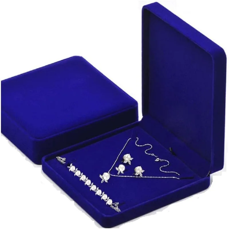 New Large Velvet Jewelry Set Box Big Necklace And Ring Earring Pendant Gift Boxes Storage Case Wedding Jewelry Holder 2021 Trend
New Large Velvet Jewelry Set Box Big Necklace And Ring Earring Pendant Gift Boxes Storage Case Wedding Jewelry Holder 2021 Trend