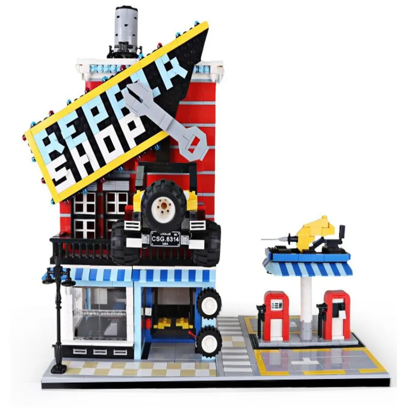 City Car Service Center Model Building Blocks Educational Diy Punk Metal Auto Repair Shop Street View Bricks Toys for Children
City Car Service Center Model Building Blocks Educational Diy Punk Metal Auto Repair Shop Street View Bricks Toys for Children
