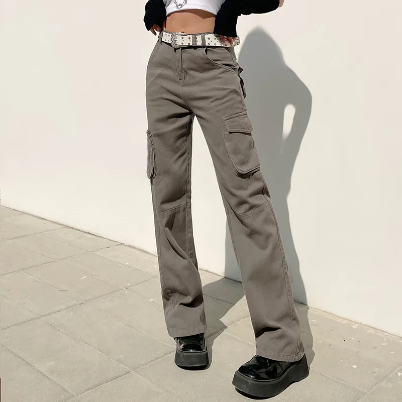 Y2k Grunge Cargo Pants Women Jeans Vintage Baggy Low Rise Denim Jeans Pockets Casual Straight Trousers Korean Fashion Streetwear
Y2k Grunge Cargo Pants Women Jeans Vintage Baggy Low Rise Denim Jeans Pockets Casual Straight Trousers Korean Fashion Streetwear