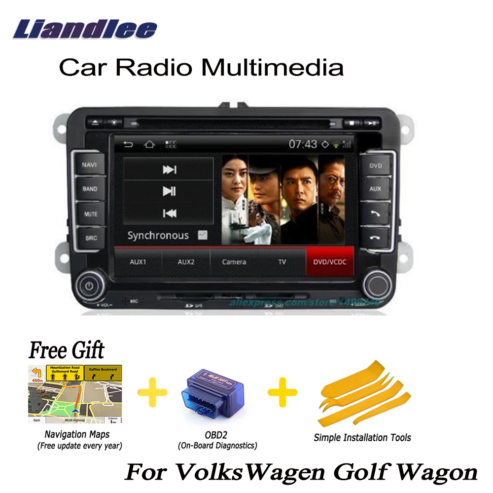 Автомагнитола Liandlee 2 Din Android GPS-навигатор для VolksWagen VW Golf Wagon 2010 ~ 2012 навигационные