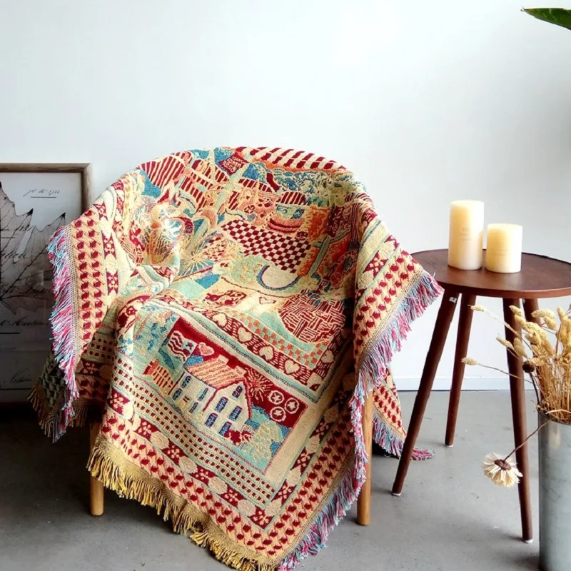 Country Style Tapestry Thick Blanket Sofa Cover Home Decoration Double-Sided Jacquard Woven Carpet CHAUSUB
Country Style Tapestry Thick Blanket Sofa Cover Home Decoration Double-Sided Jacquard Woven Carpet CHAUSUB