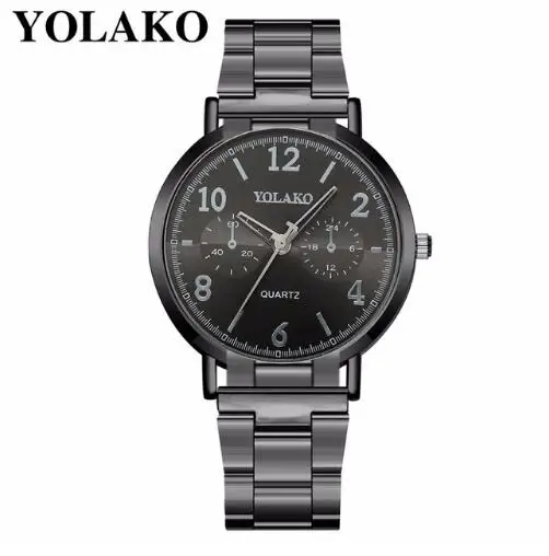 Женские Аналоговые кварцевые часы YOLAKO модные наручные из нержавеющей стали