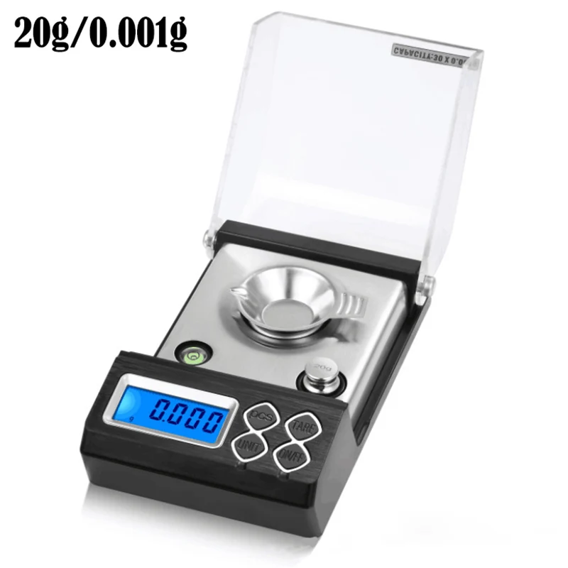 0.001g Digital Counting Scale 20g 30g 50g 0.001g Precision Portable Electronic Jewelry Scales Gold Germ Medicinal Balance
0.001g Digital Counting Scale 20g 30g 50g 0.001g Precision Portable Electronic Jewelry Scales Gold Germ Medicinal Balance