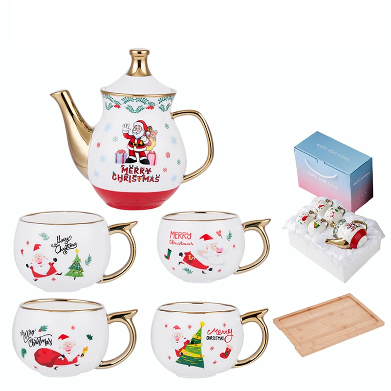 Ceramic Teapot Teacup Set Living Room Household Kitchen Drinkware With Tray Santa Claus Phnom Penh Water Mug Christmas Present
Ceramic Teapot Teacup Set Living Room Household Kitchen Drinkware With Tray Santa Claus Phnom Penh Water Mug Christmas Present