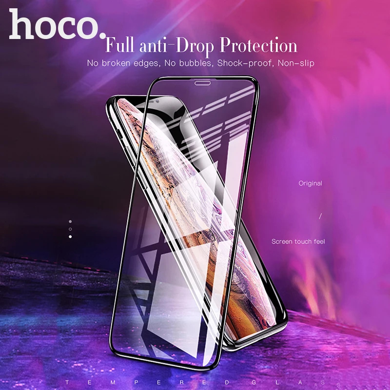 Hoco Tempered Glass Protective Cover Film for iPhone 11 Pro Max Curved Edge 3D Full Screen Protector for iPhone X XS XR Max
Hoco Tempered Glass Protective Cover Film for iPhone 11 Pro Max Curved Edge 3D Full Screen Protector for iPhone X XS XR Max