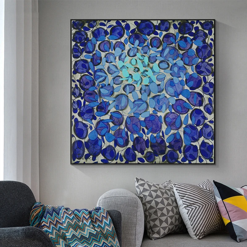 Abstract Blue Pattern Decorative Paintings Plant Leaves Wall Posters Classic Canvas Print Pictures for Living Room Home Decor 
Abstract Blue Pattern Decorative Paintings Plant Leaves Wall Posters Classic Canvas Print Pictures for Living Room Home Decor