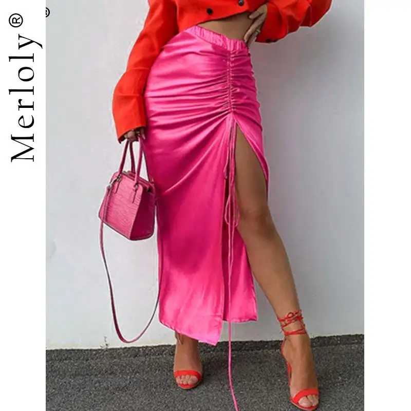 Merloly Elegant Fashion Side Slit Drawstring Ruched Midi Skirts for Women Clubwear Party High Waist Skirts Bottom Clothes
Merloly Elegant Fashion Side Slit Drawstring Ruched Midi Skirts for Women Clubwear Party High Waist Skirts Bottom Clothes