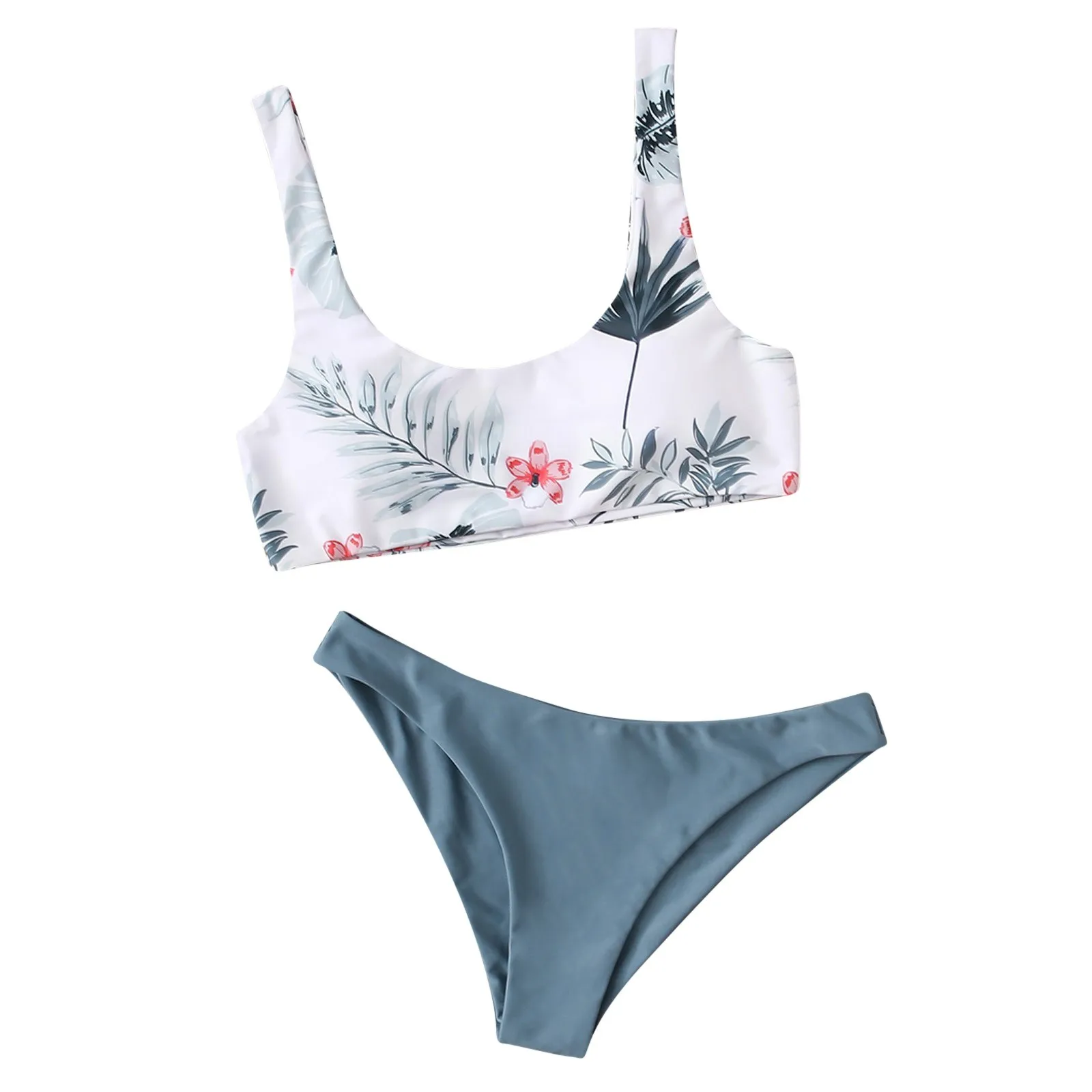 Sexy Solid Bottom Floral Bikini Women Swimwear Bandeau Biquini Swimsuit Female Bathing Suit Push Up Bikini Set Beachwear 2021
Sexy Solid Bottom Floral Bikini Women Swimwear Bandeau Biquini Swimsuit Female Bathing Suit Push Up Bikini Set Beachwear 2021