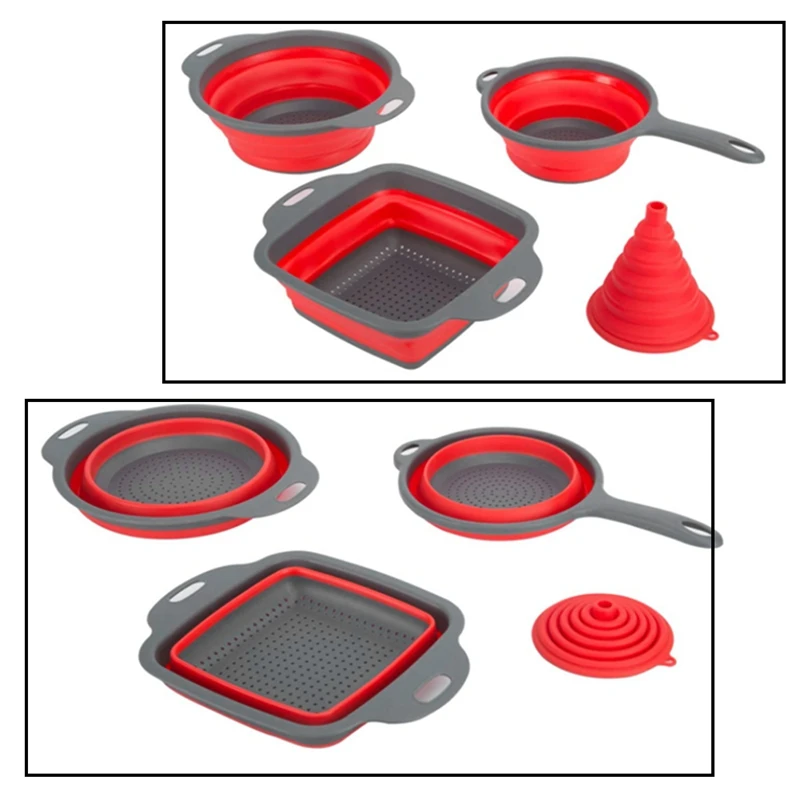 Round Foldable Colander Filter, Square Foldable Filter, Foldable Filter with Handle, Foldable Colander (Red,4Pcs)
Round Foldable Colander Filter, Square Foldable Filter, Foldable Filter with Handle, Foldable Colander (Red,4Pcs)