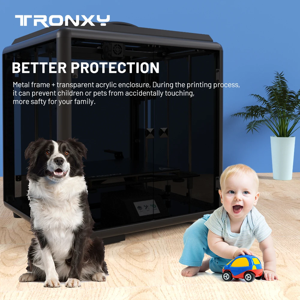 

Tronxy corexy structure guard plus D01 Plus 330*330*400mm integrated enclosure Auto level sensor High precision 3D printer